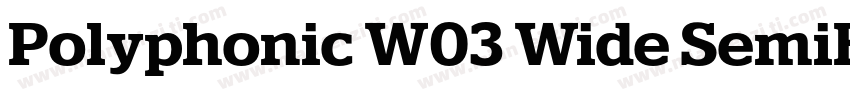 Polyphonic W03 Wide SemiBold字体转换